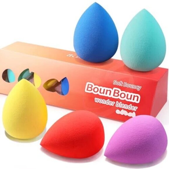 BEAKEY 5 Pcs Makeup Sponges Set, Latex-Free, High-density Wonder Blender Perfect - Picture 1 of 2
